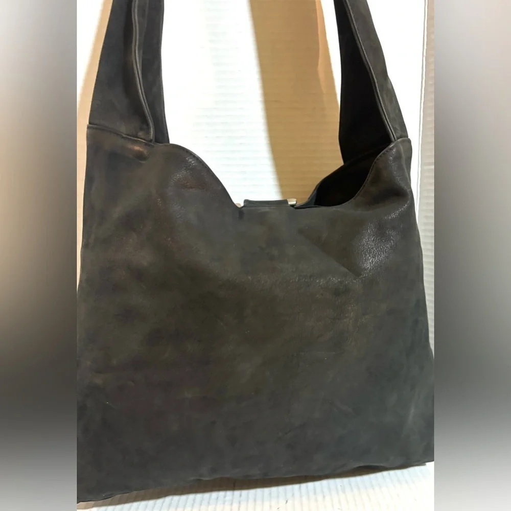 Nordstrom Black suede Hobo Bag with Buckle